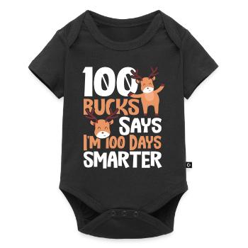 100 Bucks Says I'm 100 Days Smarter 100 Days of - Baby Premium short-sleeve bodysuit - black - Front