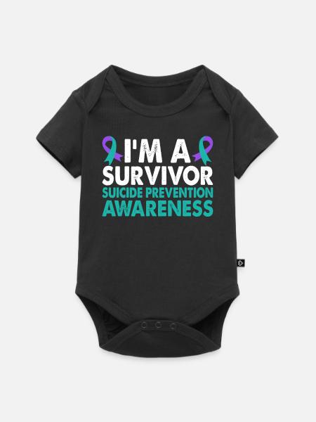 Suicide Prevention Awareness Month for - Baby Premium short-sleeve bodysuit - black