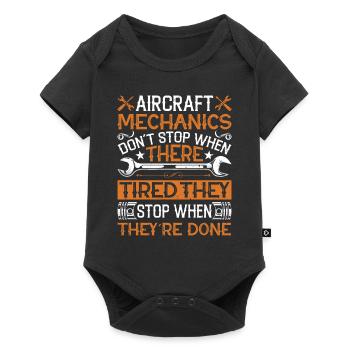 Love Avion aviation - Body à manches courtes Premium Bébé - noir - Devant