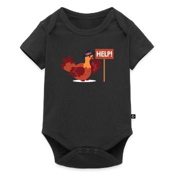 Journée de la Turquie Aidez à signer Thanksgiving amusant - Body à manches courtes Premium Bébé - noir - Devant