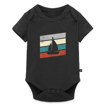 Rétro de la voile - Body à manches courtes Premium Bébé - noir - Devant