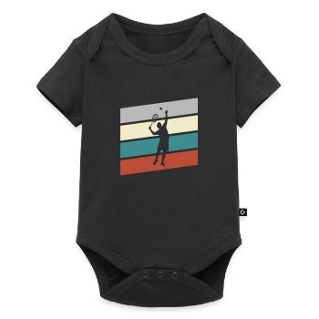 Tennis Rétro - Body à manches courtes Premium Bébé - noir - Devant