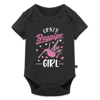 Crazy bagpipe girl - Baby Premium short-sleeve bodysuit - black - Front