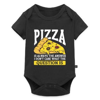 Pizza Italie Pizza Pizza Cuisine - Body à manches courtes Premium Bébé - noir - Devant