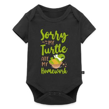 Sea Turtle Tortoise Sorry My - Baby Premium short-sleeve bodysuit - black - Front