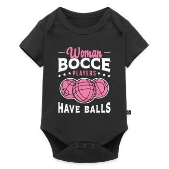 Bocce Ball Femmes Les joueurs de pétanque ont des balles Boule - Body à manches courtes Premium Bébé - noir - Devant