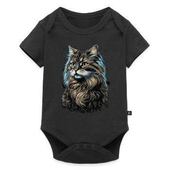 Cute Siberian Cat Breed Pet Lover - Baby Premium short-sleeve bodysuit - black - Front