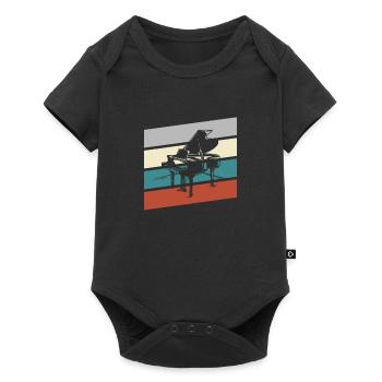 Piano Rétro - Body à manches courtes Premium Bébé - noir - Devant