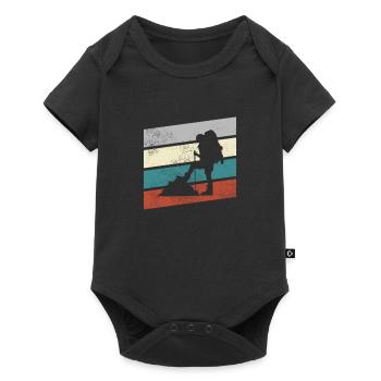 Hiking Retro - Baby Premium short-sleeve bodysuit - black - Front