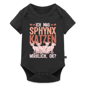 Okkult Nacktkatze Geschenk Lustiges Sphynx Katze - Baby Premium Kurzarmbody - Schwarz - Vorne