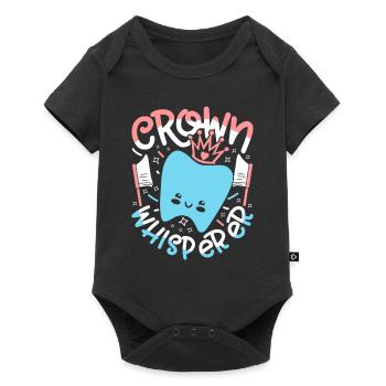 Dental Technician Dental Prosthodontist Crown Whisperer - Baby Premium short-sleeve bodysuit - black - Front