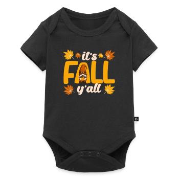 C’est l’automne sa récolte de citrouille tout gnome Halloween - Body à manches courtes Premium Bébé - noir - Devant