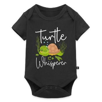 Sea Turtle Tortoise Turtle - Baby Premium Kurzarmbody - Schwarz - Vorne