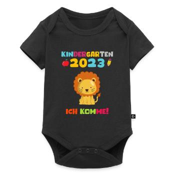 Kindergarten 2023 Ich Komme - Baby Premium Kurzarmbody - Schwarz - Vorne