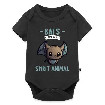 Bats are my spirit animal bats bat - Baby Premium short-sleeve bodysuit - black - Front