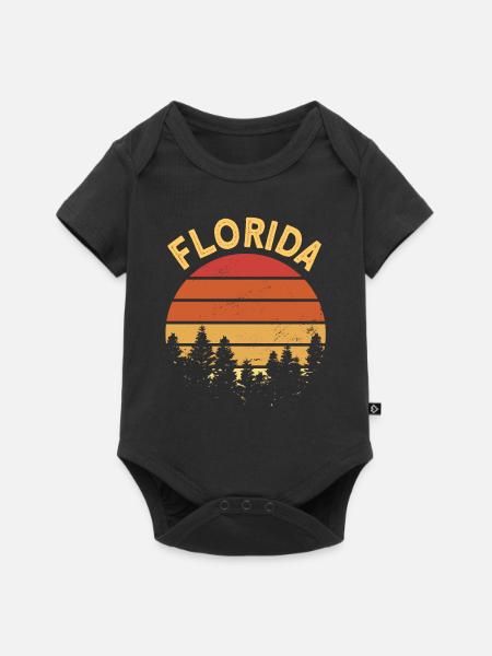 florida - Baby Premium Kurzarmbody - Schwarz