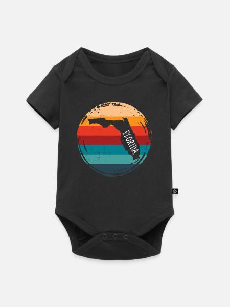 florida - Baby Premium Kurzarmbody - Schwarz