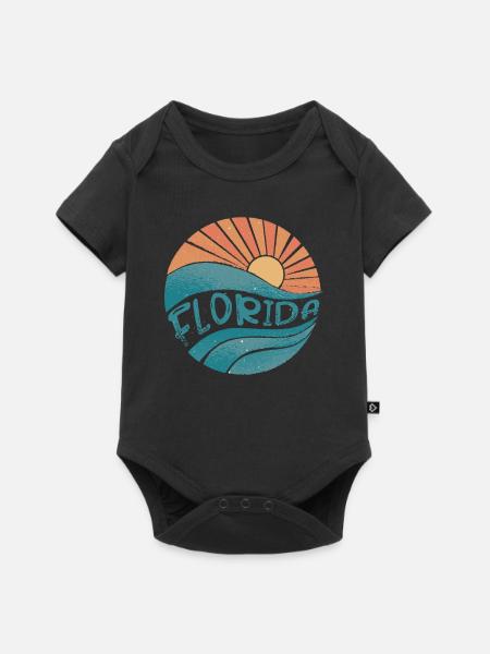 florida - Baby Premium Kurzarmbody - Schwarz