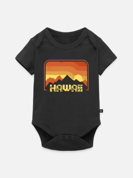 hawaii - Baby Premium Kurzarmbody - Schwarz