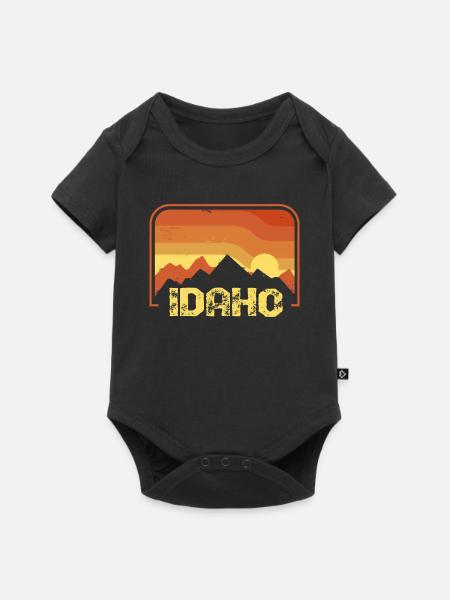 Idaho - Baby Premium Kurzarmbody - Schwarz