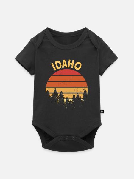 Idaho - Baby Premium Kurzarmbody - Schwarz