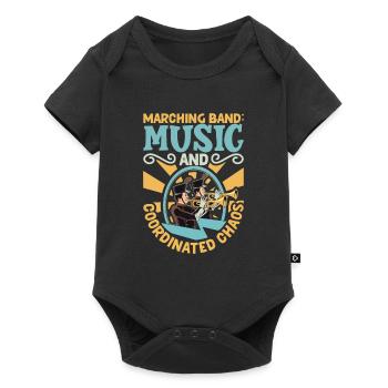 Musique de répétition de l’école clarinettiste de fanfare - Body à manches courtes Premium Bébé - noir - Devant