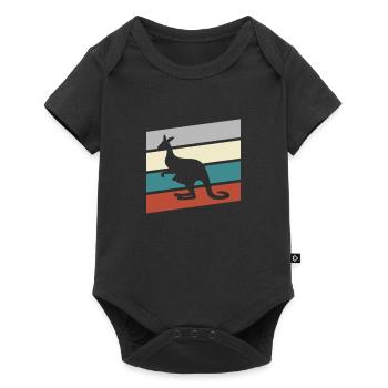 Kangourou Rétro - Body à manches courtes Premium Bébé - noir - Devant