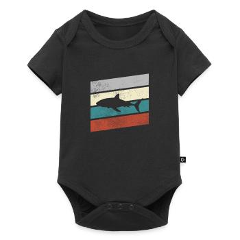 Shark Retro - Baby Premium short-sleeve bodysuit - black - Front