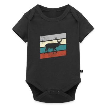 Hirsch Retro - Baby Premium short-sleeve bodysuit - black - Front