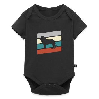 Lion Rétro - Body à manches courtes Premium Bébé - noir - Devant