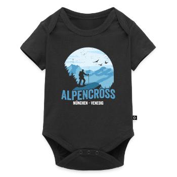 Crossing the Alps Munich Venice Alpine Cross - Baby Premium short-sleeve bodysuit - black - Front