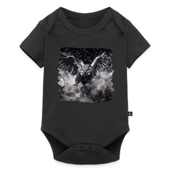 Owls Owl Owl Eagle Owl Night Owl Owl - Baby Premium short-sleeve bodysuit - black - Front