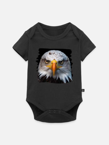 Alder Weißkopfseeadler Vogel SteinAdler - Baby Premium Kurzarmbody - Schwarz