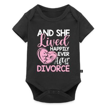 And She Lived Happily Ever After The Divorce - Baby Premium Kurzarmbody - Schwarz - Vorne
