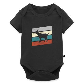 Goat Retro - Baby Premium short-sleeve bodysuit - black - Front