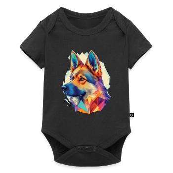 German Shepherd Dogs Pet Dog Design - Baby Premium short-sleeve bodysuit - black - Front