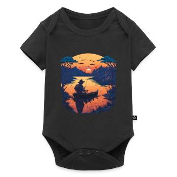 Hobby Angler Freedom Fishing and Fishing Design - Baby Premium short-sleeve bodysuit - black - Front