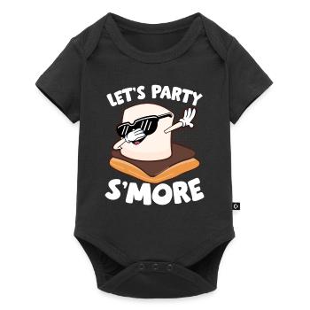 Camping Dabbing Marshmallow Camper Let’s Party Smo - Body à manches courtes Premium Bébé - noir - Devant