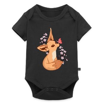 Fennek Renard Cerise japonais Renards Fennek - Body à manches courtes Premium Bébé - noir - Devant