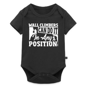 Wall Climbers Can Do It In Any Position Wall - Baby Premium short-sleeve bodysuit - black - Front