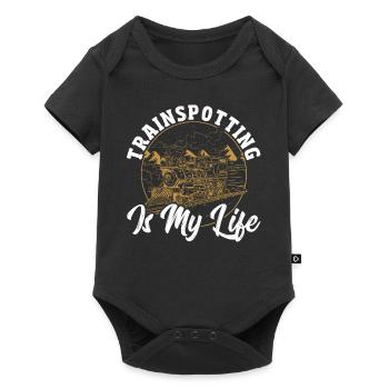 Trainspotting Is My Life Trainspotter Train - Baby Premium short-sleeve bodysuit - black - Front