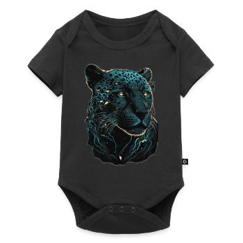 Black Leopard Panther Wild Cat Wildlife Lover - Baby Premium short-sleeve bodysuit - black - Front