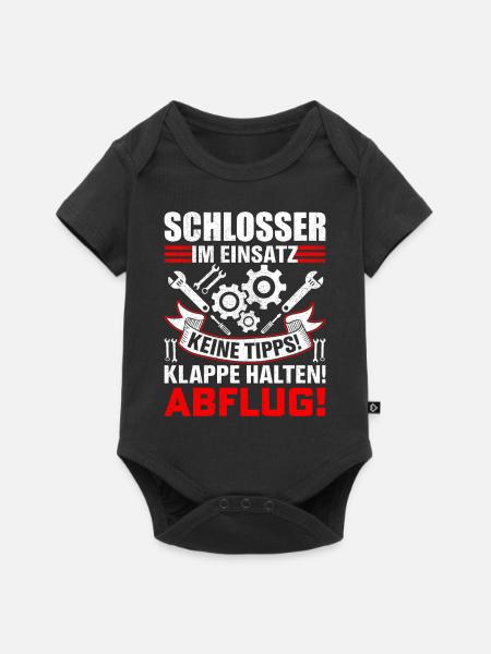Schlosser im Einsatz Geschenkidee - Baby Premium Kurzarmbody - Schwarz