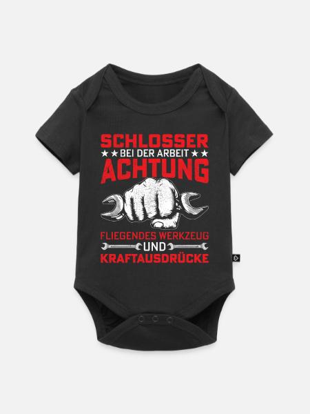 Werkzeug Schlosser Geschenkidee - Baby Premium Kurzarmbody - Schwarz