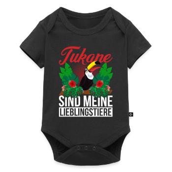 Lieblingstier Exotischer Vogel Geschenk Tier Tukan - Baby Premium Kurzarmbody - Schwarz - Vorne