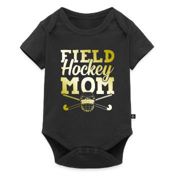 Maman de hockey sur gazon - Body à manches courtes Premium Bébé - noir - Devant