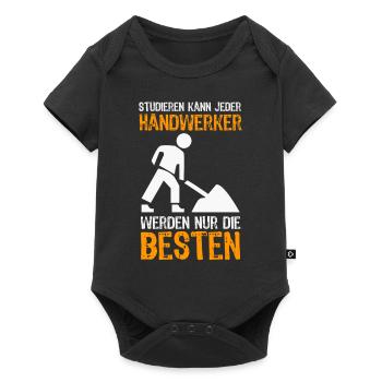 Handwerker - Baby Premium Kurzarmbody - Schwarz - Vorne