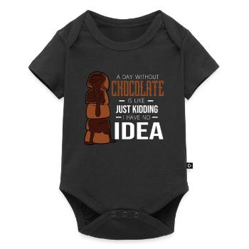 Chocolat - Body à manches courtes Premium Bébé - noir - Devant