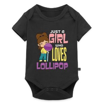 Cadeau de bonbons Lollipop - Body à manches courtes Premium Bébé - noir - Devant
