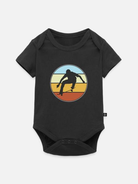 Skating Retro - Baby Premium Kurzarmbody - Schwarz